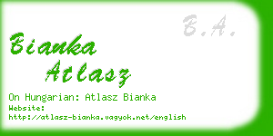 bianka atlasz business card